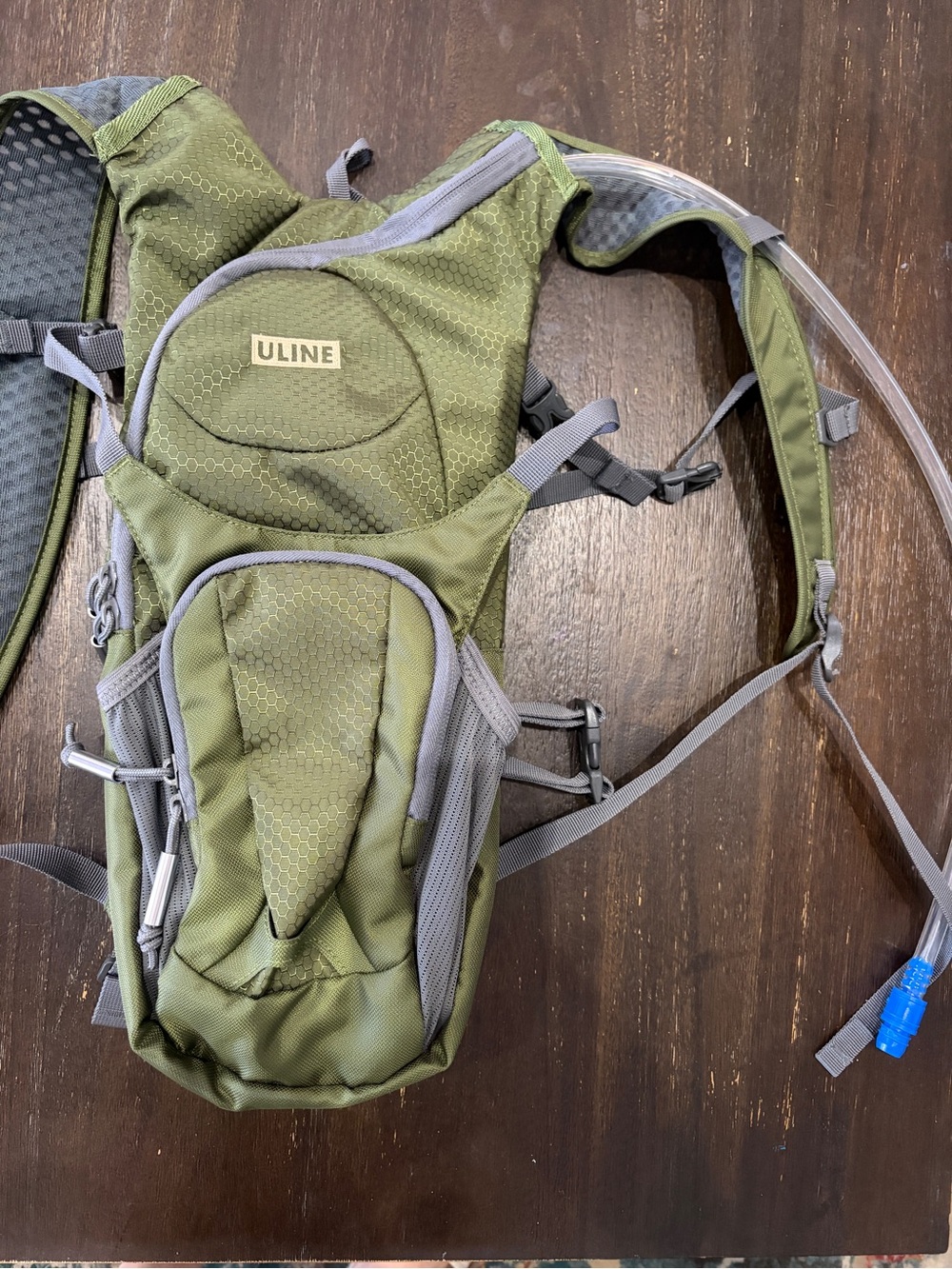 Uline Hydration Backpack Water Reservoir Hiking Cycling Running Olive Green New